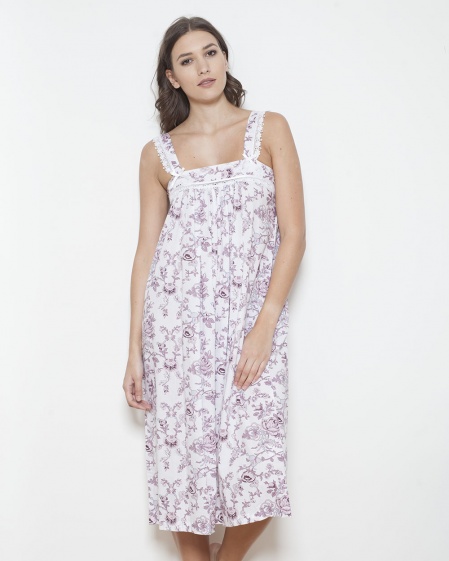 Kenya Shadow Stripe Imperial Floral Nightdress